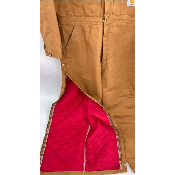 Carhartt Insulated Quilted Men Coverall Duck Brown Made in USA - Size 48 Short - Picture 7 of 12
